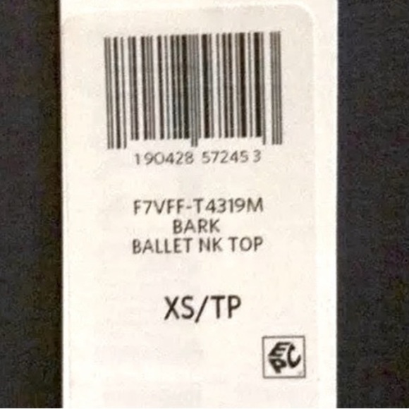 Eileen Fisher VINTAGE Top Jersey Ballet Neck XSmall 2 4 Bark Notched Hem NWT - Picture 9 of 12